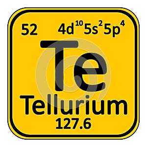 Periodic table element tellurium icon.