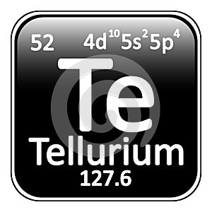 Periodic table element tellurium icon.