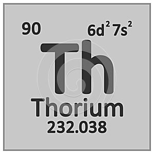 Periodic table element thorium icon
