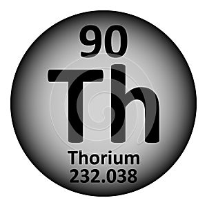 Periodic table element thorium icon
