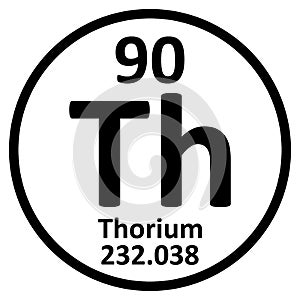 Periodic table element thorium icon
