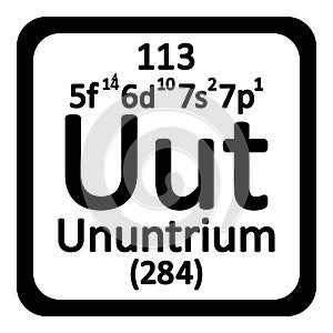 Periodic table element ununtrium icon.