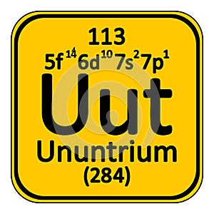 Periodic table element ununtrium icon.