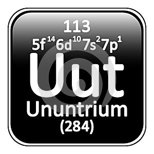 Periodic table element ununtrium icon.