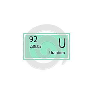 Periodic table element uranium icon. Element of chemical sign icon. Premium quality graphic design icon. Signs and symbols collect