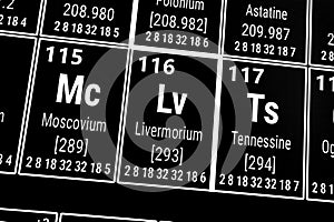 Periodic table of the elements: Moscovium, Livermorium, Tennessine