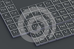 Periodic table of elements. Scientific development. Chemical symbols