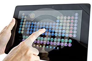 Periodic table on screen