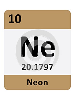 Periodic Table Symbol of Neon