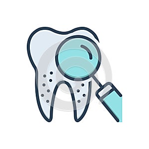 Color illustration icon for Periodontics, dental and teeth photo