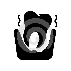 Periodontistry black glyph icon