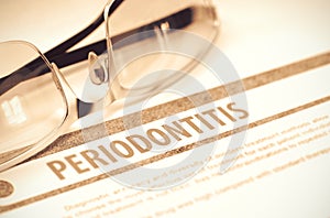 Periodontitis. Medicine. 3D Illustration. photo