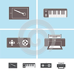 Peripheral devices icons