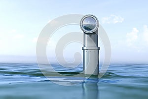 Periscope above the water