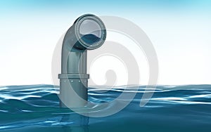 Periscope above the water photo