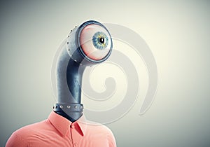 Periscope with an eye. Follower and spying concept