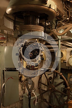 Periscope inside submarine photo