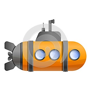 Periscope submarine icon, cartoon style