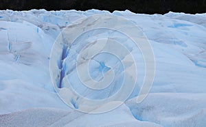 Inner Perito Moreno Cracks, Drains, Small Lagoons and Fragmented Ice Blocks Called Seracs, Calafate Santa Cruz