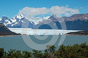 The Perito Moreno Glacier is a big glacier located in the Los Glaciares National Park in Santa Cruz Province, Argentina.