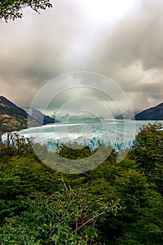 Perito Moreno Glacier in Patagonia Argentina city of El Calafate