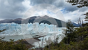 Perito Moreno Glacier Timelapse with Swiftly Moving Clouds