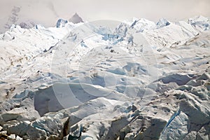 Perito Moreno Glacier view from Brazo Rico in the Argentino Lake in Patagonia, Argentina