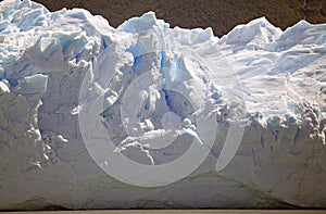Perito Moreno Glacier view from Brazo Rico in the Argentino Lake in Patagonia, Argentina photo