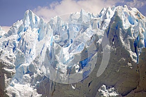 Perito Moreno Glacier view from Brazo Rico in the Argentino Lake in Patagonia, Argentina photo