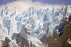 Perito Moreno Glacier view from Brazo Rico in the Argentino Lake in Patagonia, Argentina photo