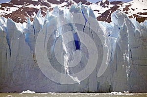 Perito Moreno Glacier view from Brazo Rico in the Argentino Lake in Patagonia, Argentina photo