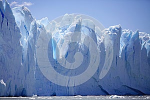 Perito Moreno Glacier view from Brazo Rico in the Argentino Lake in Patagonia, Argentina photo