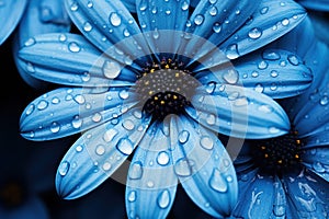 Periwinkle Blue daisy blossom. Generate Ai