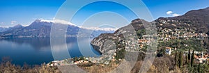 Perledo and Lake Como as seen from Vezio photo