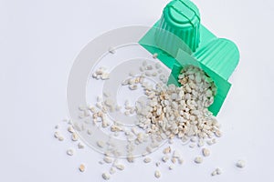 Perlite with green cup for hydroponics