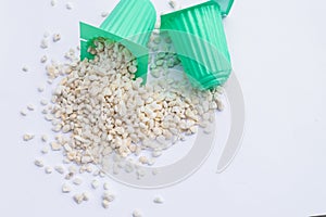 Perlite with green cup for hydroponics