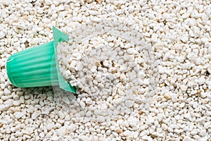 Perlite with green cup