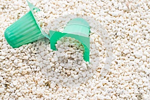 Perlite with green cup