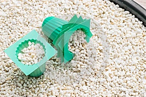 Perlite with green cup