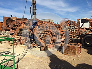 Permain Wellhead With Frac Crew photo