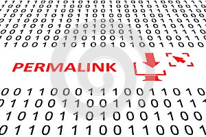 PERMALINK concept binary code 3d