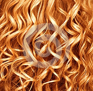 Permed red hair background