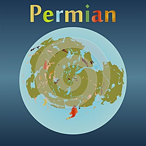 Permian period in the history of the Earth.