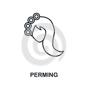 Perming icon. Line element from hairdresser collection. Linear Perming icon sign for web design, infographics and more.