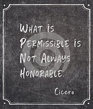 Permissible is Cicero quote