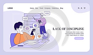 Permissive Parenting Style. Flat Vector