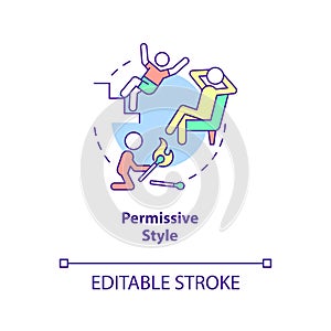 Permissive style concept icon