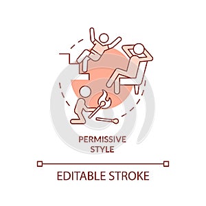 Permissive style terracotta concept icon