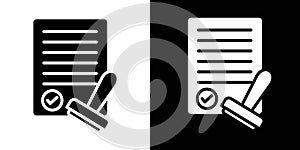 Permit icon Isolated flat vector in outline