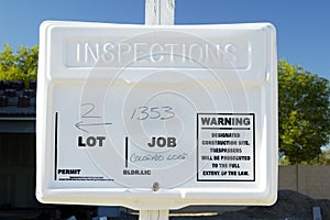 Permit sign